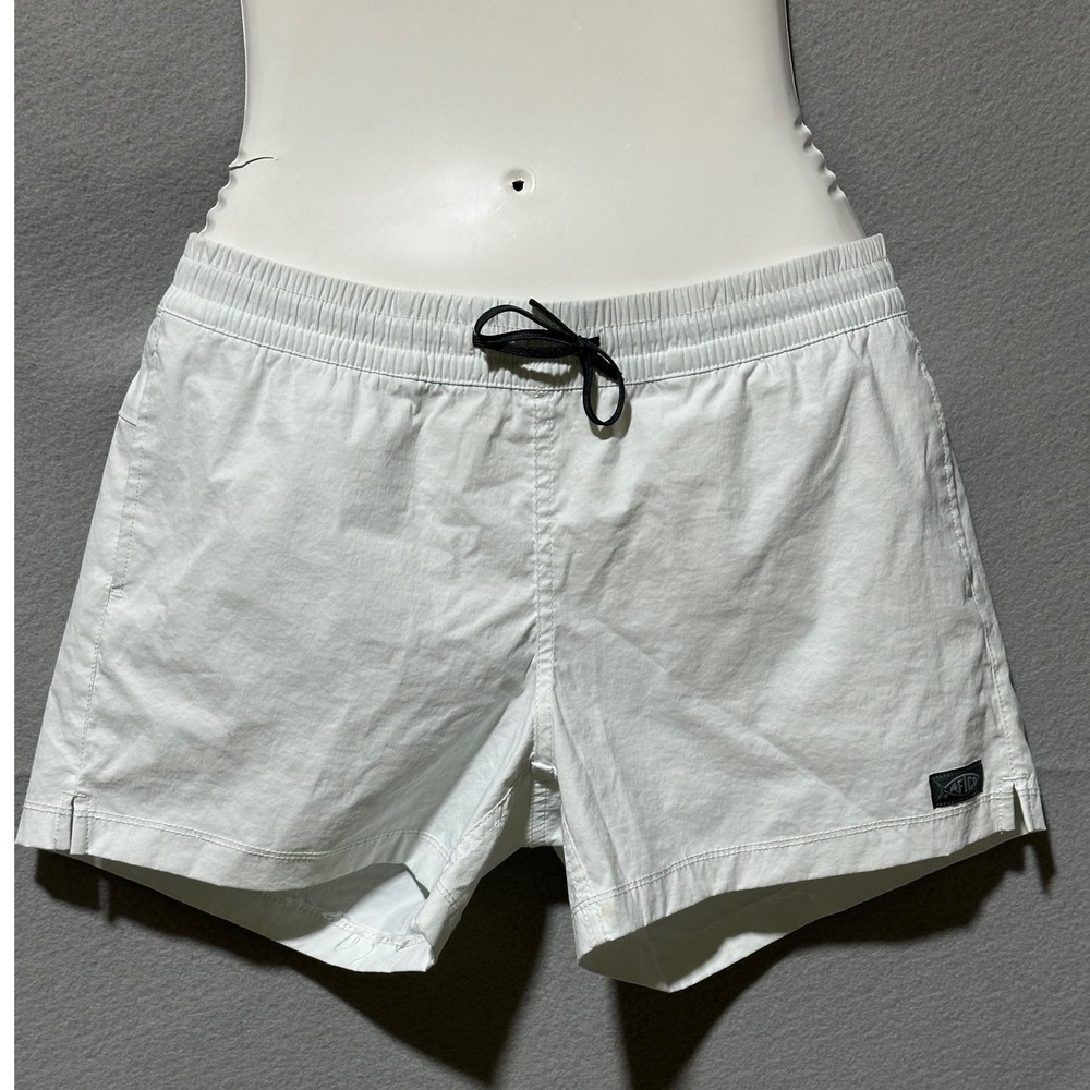 AFTCO American Fishing Tackle Co. Women's Shorts White Elastic Waist size small
